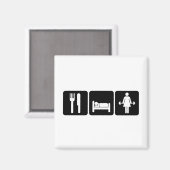 女性の食べスリープリフトウェイト マグネット (正面/裏面)