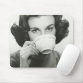 女性の飲むこと マウスパッド (マウス)