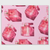 女性の香水のパターンボトル ラッピングペーパー (フラット)