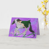 女性の馬の共感表 カード (黄色い花)