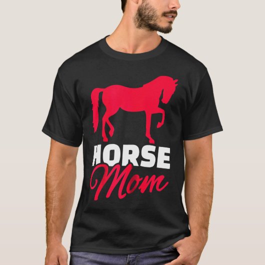 女性の馬ママ Tシャツ (正面)