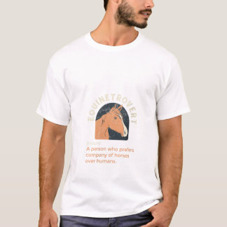 女性の馬好きな人のための馬に関するジョークTシャツ Tシャツ