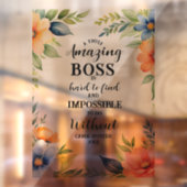 女性の驚くべきボス最高の、感謝していボスの徴候 ウィンドウサイン (シート2)