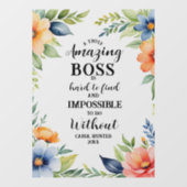 女性の驚くべきボス最高の、感謝していボスの徴候 ウィンドウサイン (シート)