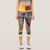 女性の高い腰のカプリス カプリレギンス (正面)