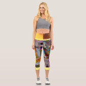 女性の高い腰のカプリス カプリレギンス (正面)