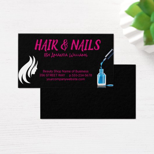 女性の髪と爪、 ネイル (デスク)