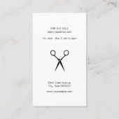 女性の髪のアイコンせん断 |サロンスタイル 名刺 (裏面)