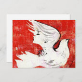 女性の鳩～ポストカード/招待状 ポストカード (正面/裏面)