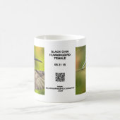 女性の黒いChinのハチドリのマグ コーヒーマグカップ (中央)