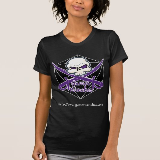 女性の黒いTシャツ Tシャツ (正面)