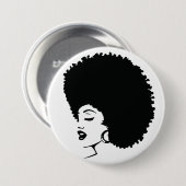 女性の黒人勢力 缶バッジ (正面&裏面)