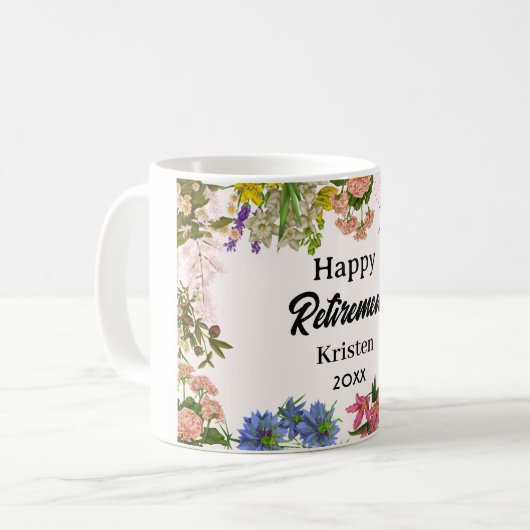 女性の2024年退職した退職パーティーギフト コーヒーマグカップ (正面左)