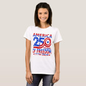 女性の250周年記念 Tシャツ (正面フル)