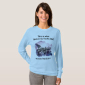 女性の3月これは民主主義が見えるものにです Tシャツ (正面フル)