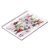 女性の3月のノート ノートブック (左側)