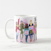 女性の3月のマグ コーヒーマグカップ (左)