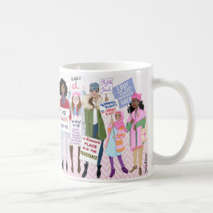 女性の3月のマグ コーヒーマグカップ