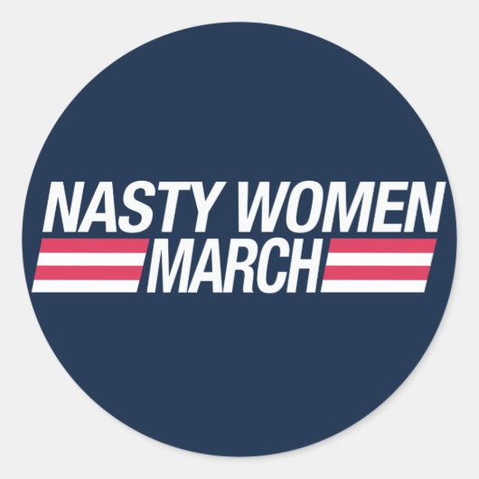 女性の3月の百万のステッカー ラウンドシール (正面)