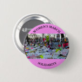 女性の3月は団結の平等ボタンに署名します 缶バッジ (正面&裏面)