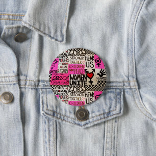 女性の3月は続きます、Pin (3"円形) 缶バッジ