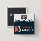 女性の3月カーンボタンII 缶バッジ (正面&裏面)