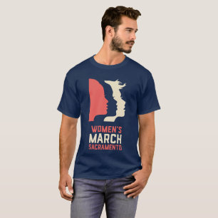 女性の3月サクラメントの男性海軍Tシャツ Tシャツ
