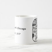 女性の3月シカゴのマグ コーヒーマグカップ (中央)
