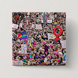 女性の3月ボタンのLGBT及び虹の印 缶バッジ