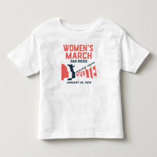女性の3月、サンディエゴの公式トドラーTシャツ トドラーTシャツ