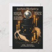 女性の30歳の誕生日の死と私の20代のグラムパーティー 招待状 (正面)