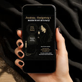 女性の30歳の誕生日ゴシック様式のガラスの死と私の20代 招待状