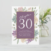 女性の30歳の誕生日フローラサプライズパーティー 招待状 (スタンド正面)