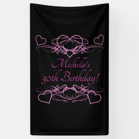 女性の30歳の誕生日 横断幕 (縦)