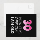 女性の30歳誕生日Tシャツ 面白い 今だよ ポストカード (正面/裏面)