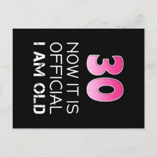 女性の30歳誕生日Tシャツ 面白い 今だ ポストカード