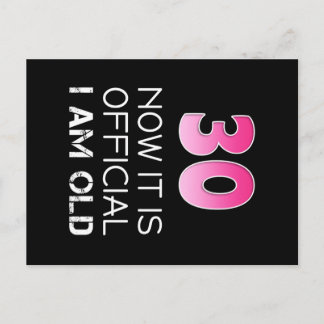 女性の30歳誕生日Tシャツ 面白い 今だ ポストカード