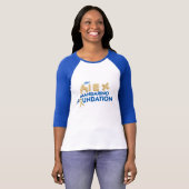 女性の3/4の袖のRaglan Tシャツ (正面フル)