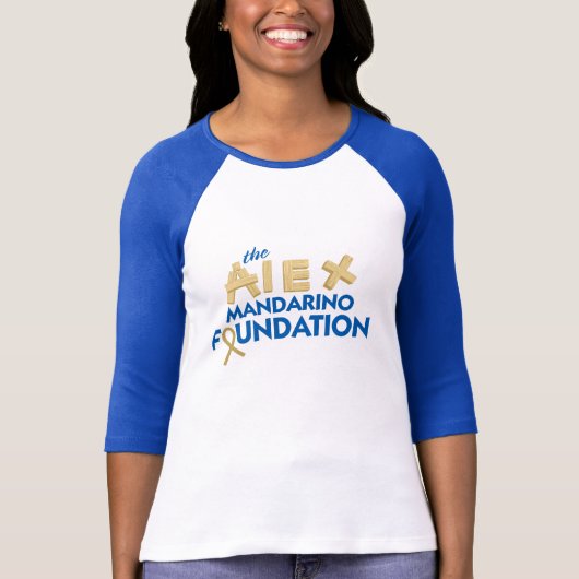 女性の3/4の袖のRaglan Tシャツ (正面)