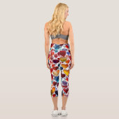 女性の4分の3の長さのレギンスの色 カプリレギンス (裏面)