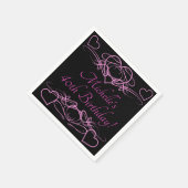 女性の40歳の誕生日 スタンダードカクテルナプキン (角)