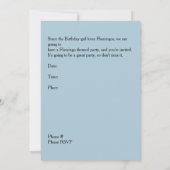 女性の50歳誕生日パーティー招待状 招待状 (裏面)