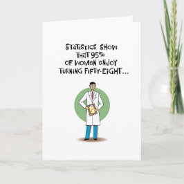 女性の58番目の誕生日 カード