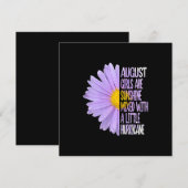 女性の8月誕生日ギフト ユニーク ダイシー 招待状 (正面/裏面)