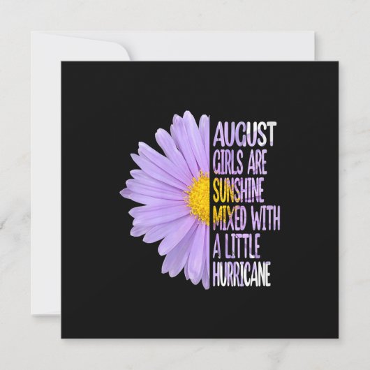 女性の8月誕生日ギフト ユニーク ダイシー 招待状 (正面)