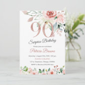 女性の90歳誕生日サプライズ 招待状 (スタンド正面)