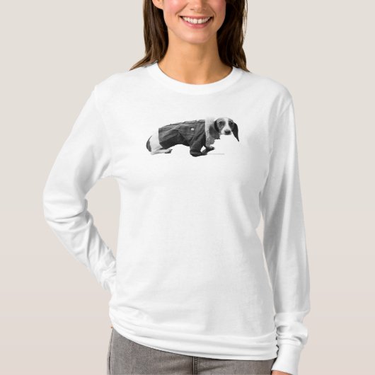 女性の「ジャンジャケットのシェルビー」ダシュントL/S Tシャツ (正面)