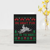 女性の「雪の上でスノーモービルに乗るのはなんて楽しいんだろう」ダサいクリスマス カード (黄色い花)