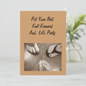 女性の「40歳」誕生日パーティーの招待 招待状 (スタンド正面)