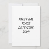 女性の「40歳」誕生日パーティーの招待 招待状 (裏面)